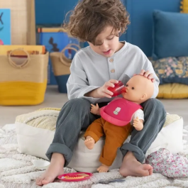 Corolle Caja de Comida Grande Accesorios para Muñecos Bebés de 36 y 42 cm, 11 Accesorios, Juguete para +2 Años