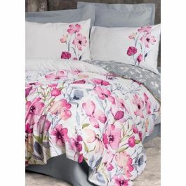Juego de cama 100% Algodón Gris - Incluye Funda Nórdica 220x240 cm y 2 Fundas Almohada 60x60 cm - ASI8683742885603