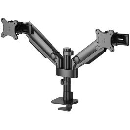 Neomounts DS65S-950BL2 Soporte de Mesa para 2 Monitores de 24-34" (61-86cm) hasta 11kg, Resorte de Gas, Pinza/Atornillado, Negro