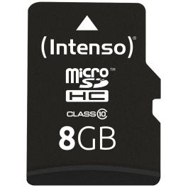 Intenso Tarjeta MicroSDHC de 8GB Clase 10, Velocidad de Lectura 25MB/s, Referencia 3413460