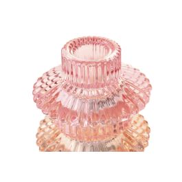 DKD Home Decor Portavelas Multicolor Cristal 8 x 12.5 x 8 cm (4 Unidades)