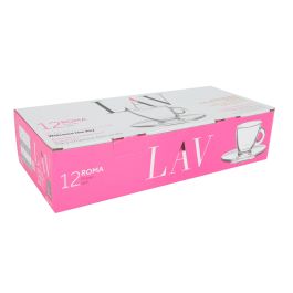 Lav Set 6 Tazas Express con Plato 95 cc - Colección Roma (6 Cajas)