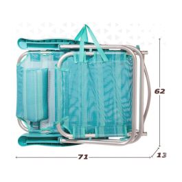 Silla playa plegable aluminio 5 posiciones mediterran 48x45,5x84 cm con asa. Precio: 36.88999963. SKU: S2428746