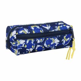 Safta Portatodo Triple Pequeño Sonic City con Goma Elástica 20cm - Estuche Escolar 22x8.5x6cm