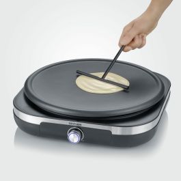 Severin CM 2199 Crepes Maker Plancha para Crepes con Diámetro de 38 cm Color Negro