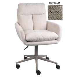 DKD Home Decor Silla de Oficina Giratoria Gris 65x88x60 cm con Ruedas de Poliéster y Metal Precio: 131.95000027. SKU: B18L5CG6PG
