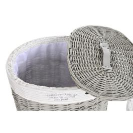 Cesta Ropa Basicos DKD Home Decor Gris Blanco 38 x 57 x 52 cm Set de 5