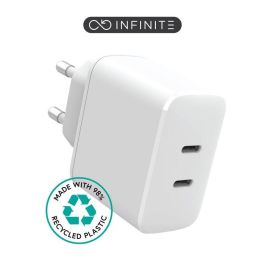 eSTUFF INFINITE Cargador USB-C PD 35W Blanco - 98% Plástico Reciclado