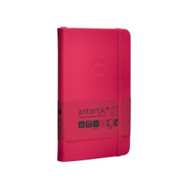 Cuaderno Con Gomilla Antartik Notes Tapa Dura A6 Hojas Cuadricula Burdeos 100 Hojas 80 gr Fsc