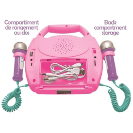 Lexibook Altavoz Bluetooth Unicornio con Micrófonos, Efectos de Luz y Batería Recargable