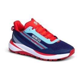 Sparco S0012A5MR44BM Zapatillas S-Run Martini Racing, Deportes de Motor, Agarre Óptimo, Suela Goma y Phylon, Azul Marino Talla 44
