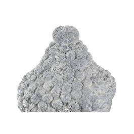 DKD Home Decor Figura Decorativa de Estilo Oriental Cabeza de Buda de Resina Gris Claro 20 x 35 x 22 cm Pack de 4 Unidades
