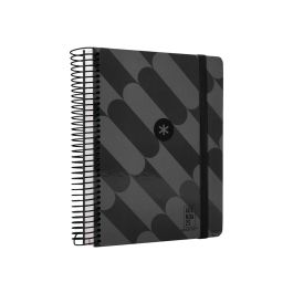 Agenda Espiral Antartik Pattern A5+ 2025 Dia Pagina Color Negro Papel 80 gr