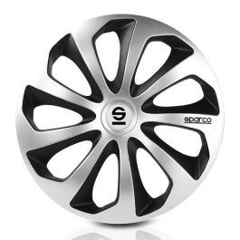 Sparco Tapacubos Sicilia Bicolor 16" Plata-Negro Cs5 SPC1673SVBK 4 Unidades