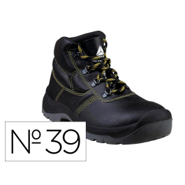 Deltaplus Botas de seguridad en piel crupón S1P SRC, suela PU bi-densidad, color negro, talla 39 Precio: 32.49999984. SKU: B1AM89GQW9