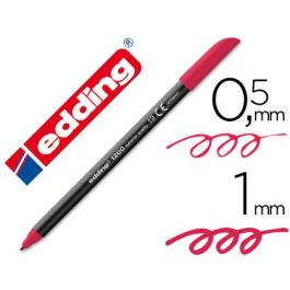 Rotulador Edding Punta Fibra 1200 Carmin N. 19 Punta Redonda 0.5 mm 5 unidades