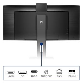 Philips 346P1CRH Monitor 34 Pulgadas VA Curvo 1500R 3440x1440 100Hz 4ms USB-C HDMI DP