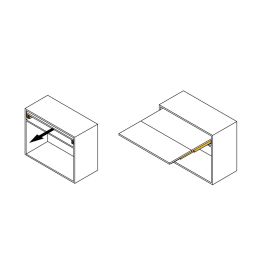 Emuca Guías para mesa extensible Lunch+39, Aluminio, Anodizado inox