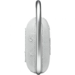 JBL JBLCLIP4WHT Altavoz Bluetooth Portátil Clip 4 Sonido Pro 5W 10h Resistente Agua y Polvo con Mosquetón Integrado Blanco