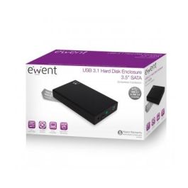 Ewent EW7056 Caja para Disco Duro Externo HDD 3.5" SATA USB 3.2 Gen 1 Tipo B Negro