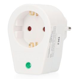 Edm Clavija con Protección Térmica para Enchufe Tipo F (Retractilada) Schuko 10A 4.8mm Blanco