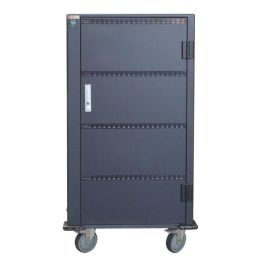Techly I-CABINET-80DUTY Estación Carga USB Carro para 80 Portátiles, Tablets, Smartphones; Seguro con Ruedas para Aulas y Oficinas