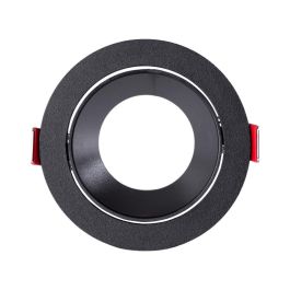 Downlight Circular Empotrable Negro para Bombillas LED GU10/GU5.3 Sin Portalámparas - LUM-YC396A16