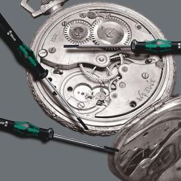 Wera Kraftform Micro Electronics Destornillador Eléctrico, Juego de 12 piezas, Puntas Planas, Phillips, Torx, Tri-Point
