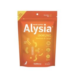 Vetnova Alysia Immuno: Suplemento Masticable para la Inmunidad de Animales Medianos y Grandes, 30 Comprimidos Precio: 37.8900005. SKU: B1BMBDVN5L