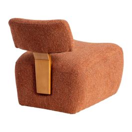 Sillón Jaspeado Teja Tejido-Madera Salón 60 X 72 X 64,50 cm