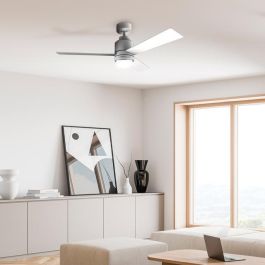 Cecotec 05835 Ventilador de Techo con Aspas, Acero Inoxidable, Iluminación LED, 1220mm, 30W