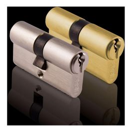 Ifam Cilindro F5s3030nc Níquel 60mm (30+30mm) Leva Corta 13mm con 3 Llaves de Serreta, Latón Extruido, Perfil Europeo