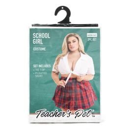 Disfraz Erótico Teacher’s Pet School Girl Rojo Queen size Disfraz Erótico Teacher’s Pet School Girl Rojo Queen size