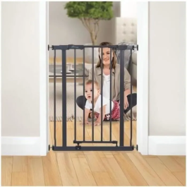 Dreambaby Barrera de seguridad a presión AVA DRE9312742893361 Doble cierre Antracita 61-68 x 75 cm