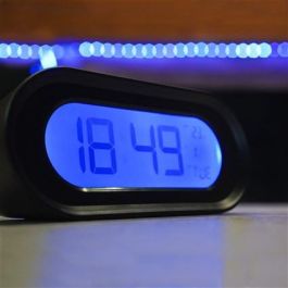 Elbe RD-700-N Reloj Despertador Negro con Termómetro y Calendario Pantalla 11cm