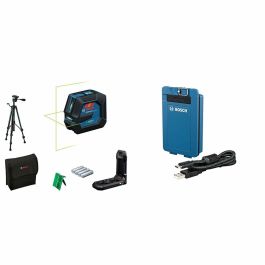 BOSCH 0601065601 Láser de línea GLL 20-22 G con 4 baterías de 1.5V, trípode BT 150 y maletín de transporte