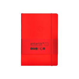 Cuaderno Con Gomilla Antartik Notes Tapa Blanda A5 Hojas Rayas Rojo 80 Hojas 80 gr Fsc