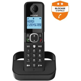 Alcatel Teléfono fijo inalámbrico F860 solo negro - Bloqueo de llamadas no deseadas Precio: 38.50000022. SKU: S5612531