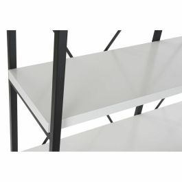 Estantería DKD Home Decor Negro Metal Blanco 4 Estantes Madera MDF (110 x 30 x 150 cm)