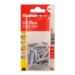 Fischer Taco + Alcayata SX Plus 5x25mm AK 10 Unidades para Intemperie Precio: 4.49999968. SKU: S7901950