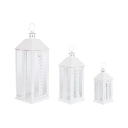 Farola Shabby DKD Home Decor Blanco 20 x 55 x 20 cm Set de 3