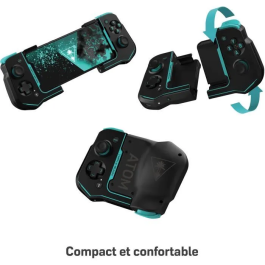 Turtle Beach Controlador de Juegos para Móvil Android Atom Bluetooth Negro/Cian
