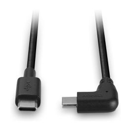 LINDY Cable USB 2.0 Tipo C, 90° Angular, 1m, USB C Macho a USB C Macho, Negro