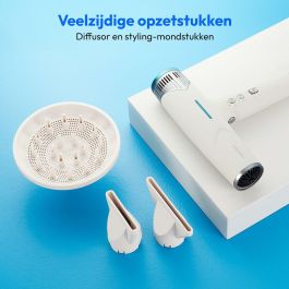 Medion MD19984 Secador de Pelo 1500W, 3 Velocidades, Temperatura 105°C, Blanco
