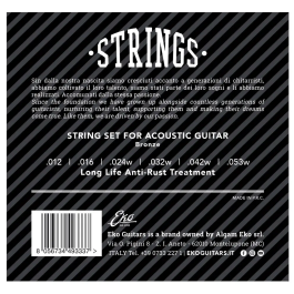 EKO Bronze 80/20 Medium 11-53 Juego de Cuerdas Acústica