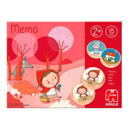 Goula Juego Didáctico Memo Caperucita Roja Juego de Memoria con Personajes de Madera