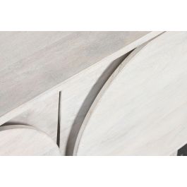 DKD Home Decor Estantería Moderna de Madera de Mango Blanco 116x40x160 cm