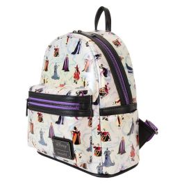 Loungefly Mochila Villanas Disney Piel Vegana 26cm - Tirantes Ajustables, Compartimentos con Cremallera
