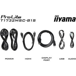 iiyama T1732MSC-B1S Monitor Táctil 17" (43.2cm) LED 1280x1024 5:4, Capacitivo Proyectado, HDMI+DP, Altavoces Integrados, Negro