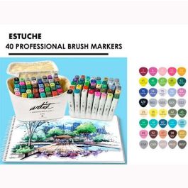 Alex Bog Rotuladores Canvas Luxe Professional Brush Market Doble Punta Biselada-Pincel C-Surtidos Estuche 40 Ud Precio: 20.89000023. SKU: B136WJRT5L